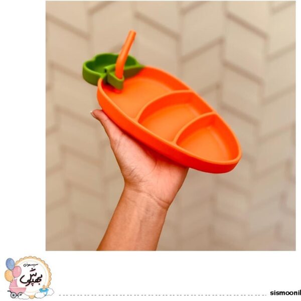 ست ظرف غذا خوری کودک مدل هویج مجموعه ۵ عددی کد 303