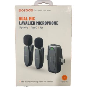 میکروفون بی سیم یقه‌ای پورودو 2MLAV-BK کد 943