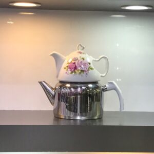 کتری قوری لوله ای استیل کف چدن  کد527