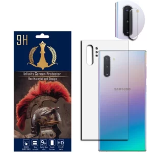 محافظ لنز دوربین اینفینیتی مدل po3 مناسب برای گوشی موبایل سامسونگ GALAXY NOTE 10 PLUS به همراه محافظ پشت گوشیکد2168
