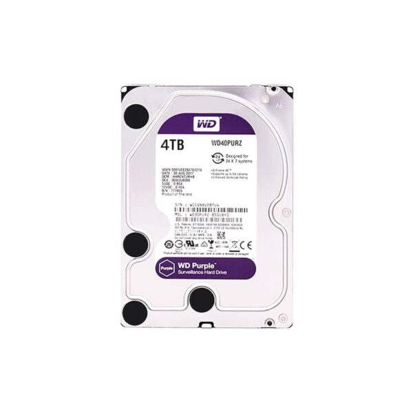 هارد دیسک اینترنال وسترن دیجیتال مدل Purple WD22PUNZ ظرفیت 4 ترابایت کد1354