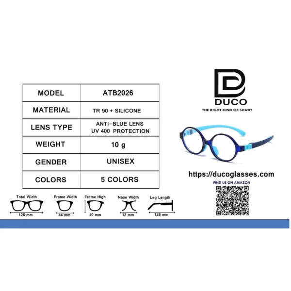 عینک محافظ چشم دوکو مدل bluecutUV400 کد 2350
