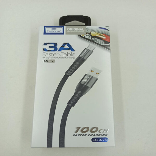 کابل تبدیلUSB به MicroUSB ارلدام مدل ec-077 طول 1 متر کد2852