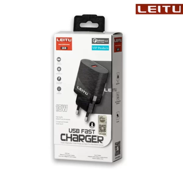 شارژر دیواری لیتو مدل LH-28 18W به همراه کابل تبدیل لایتنینگ/USB-C کد2630