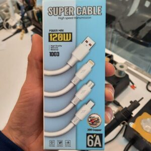 کابل شارژ میکرو یو اس بی 120w کد3108
