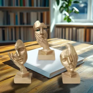 مجسمه رخ متفکر کد MR260 مجموعه 3 عددی کدm011