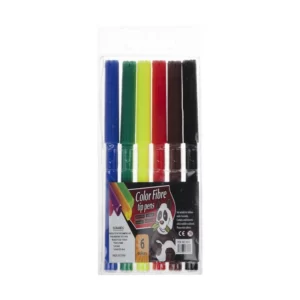 ماژیک رنگ آمیزی مدل Color Fibre بسته 6 عددی کدm075