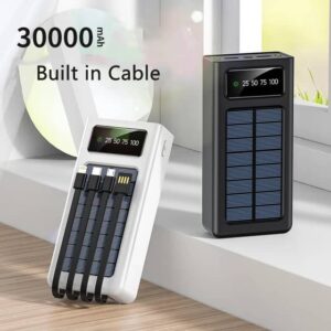 پاوربانک خورشیدی  ظرفیت 30000میلی آمپر  کدm5003
