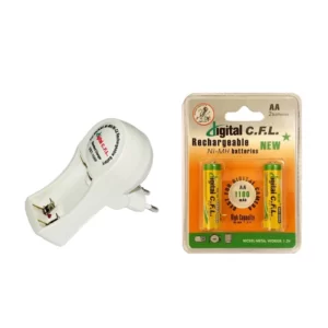 شارژر باتری دیجیتال سی.اف.ال مدل DET-105P به همراه بسته 2 عددی باتری قلمی کد M10116