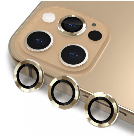 محافظ لنز دوربین گوشی آیفون 13 Pro Max طلایی کد M10157