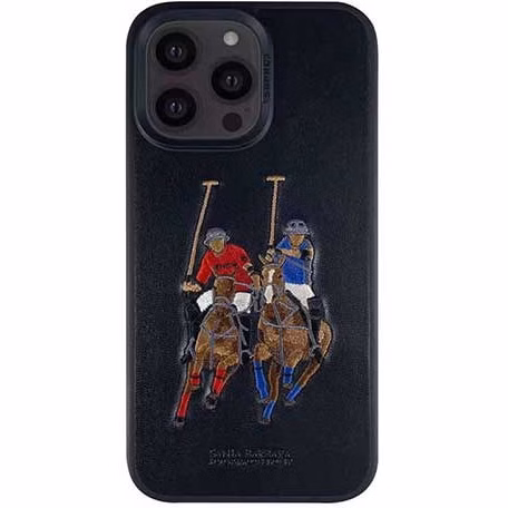 قاب ایفون 14PRO MAX  برند پولو مدل چوگان رنگ مشکی کد M10247