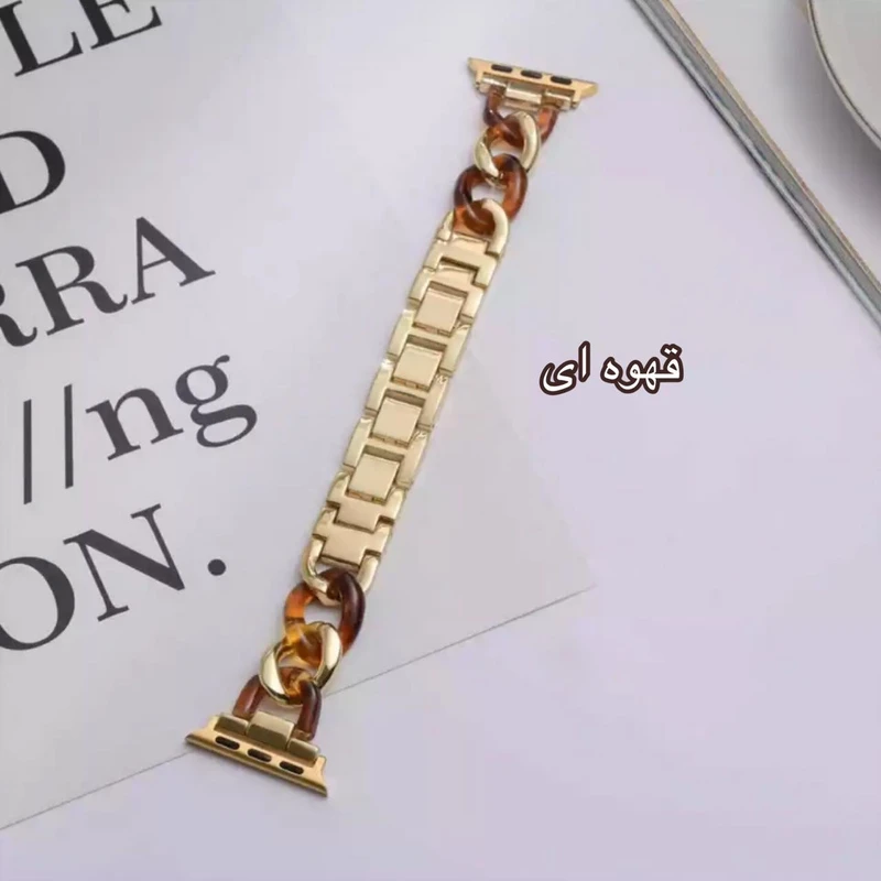 بند مدل پاستیلی Ct1 مناسب برای اپل واچ 38/40/41 میلی متری قهوه ای کد M10264