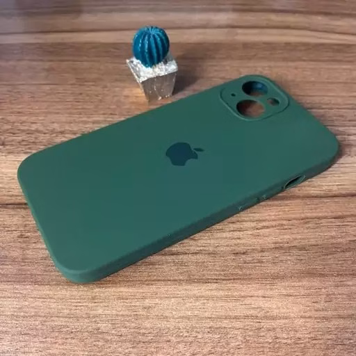 قاب ایفون 13 سیلیکونی سبز تیره کد M10323