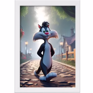 تابلو خندالو طرح سیلوستر 17در 13 کد M10434