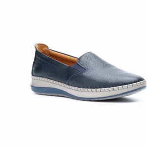 کفش زنانه چرمی شیما مدل ساتین بدون بند سرمه‌ای سایز 39 کد M10449