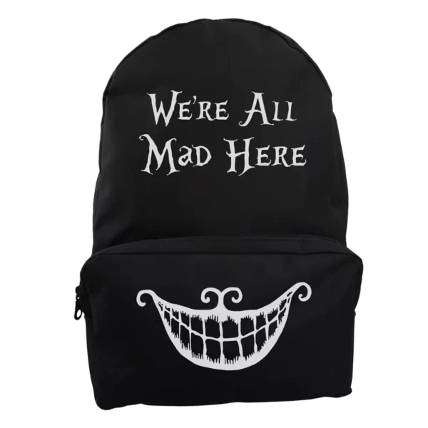 کوله پشتی طرح we are all mad here کدM8948