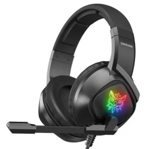 هدست گیمینگ ‌ اونیکوما K19 Professional با نویز کنسلینگ فعال (ANC)، جک 3.5 میلی‌متری صدا، نورپردازی RGB کدM9258