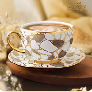 فنجون نعلبکی کاموچینو ریو طرح هرمس فنجان چینی کد M10536