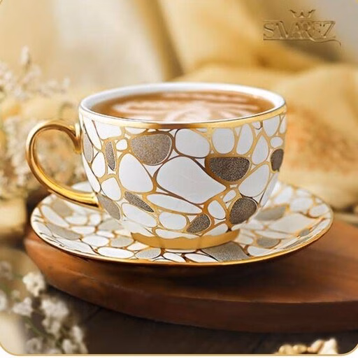 فنجون نعلبکی کاموچینو ریو طرح هرمس فنجان چینی کد M10536