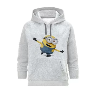 هودی زنانه مدل مینیون کد J217 رنگ طوسی سایز XXL کد M11078