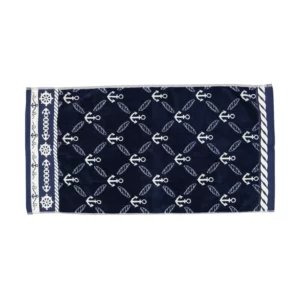 حوله استخری حوله گلزار طرح ملوان سایز 50 * 100 سانتی متر کد M11538