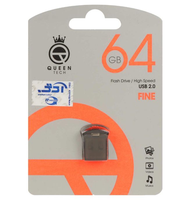 فلش مموری کوئین مدل Fine USB 2.0 ظرفیت 64 گیگابایت کد f2020