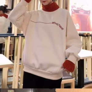 هودی دورس تو کرک یقه بافت و سر آستین فری سایز  کد M12402