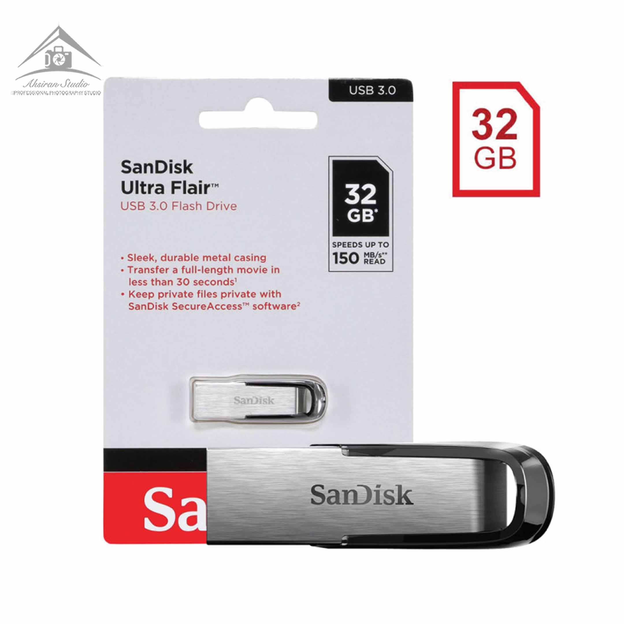 فلش مموری سن دیسک مدل Ultra Flair CZ73 ظرفیت 32 گیگابایت کد M12424