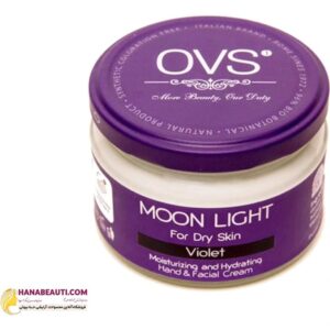 کرم آبرسان او وی اس مدل Moon Light حجم ۲۷۰ میلی لیتر مناسب پوست خشک با عصاره گل بنفشه کدM15064