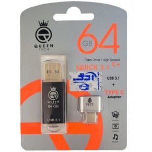 فلش مموری کوئین تک QUICK C-PLUS USB 3 ظرفیت 64 گیگابایت کدm16731