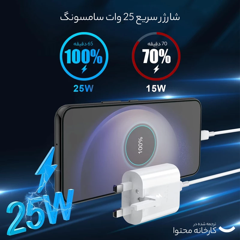شارژر دیواری 25 وات سامسونگ اصلی کد M16835