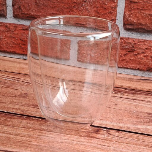 لیوان دوجداره شیشه ای سایز 350 میل به همراه جعبه کدM18645