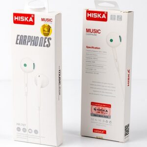 هندزفری با سیم هیسکا HK727 رنگ سفید مدل HK-272 کد M17856