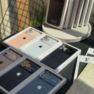 قاب PVD Lens Case مناسب برای iPhone 14promax  طلایی کد M18439