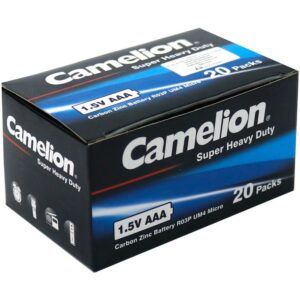 باتری چهارتایی نیم قلمی Camelion 1.5V AAA پک 20عددی کدM18707