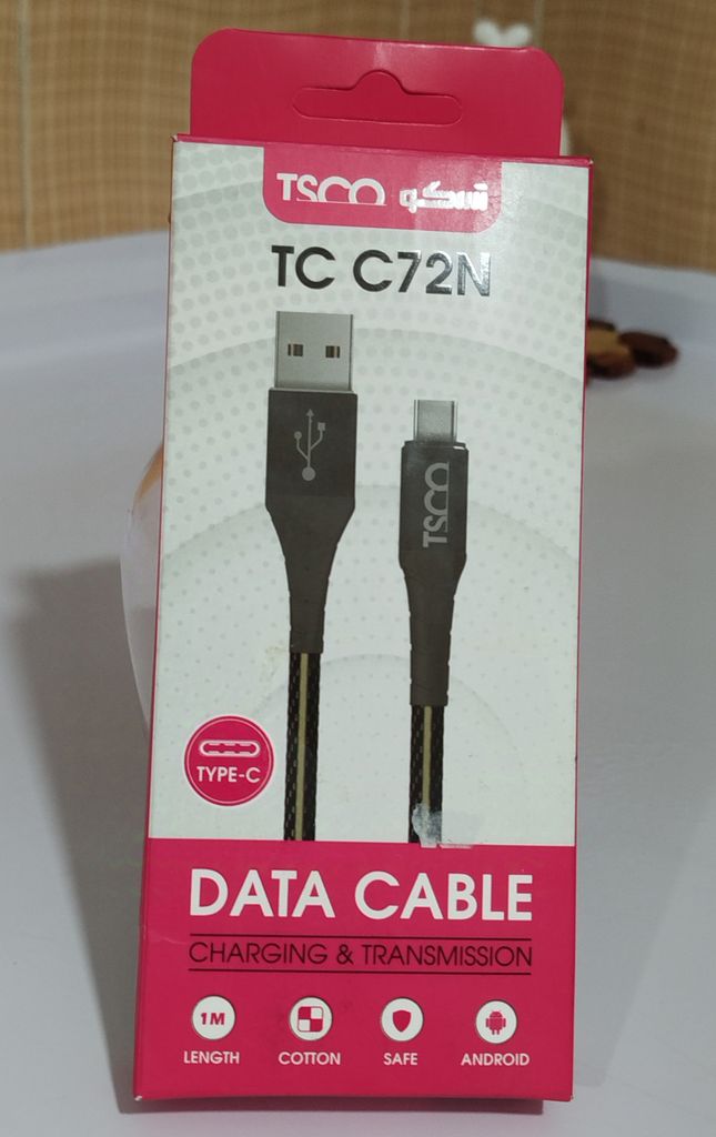 کابل تبدیل USB به Usb-c تسکو مدل TC C72N طول 1 متر رنگ مشکی کدm17898