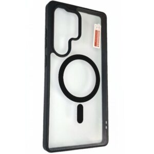قاب کاور S25 Ultra مگسیف دار دور سیلیکونی شفاف سامسونگ اس ۲۵ اولترا کدm17935