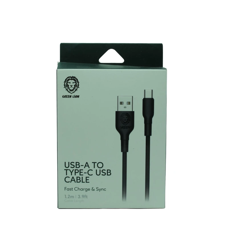 کابل تبدیل USB به USB -C گرین مدل A2C طول 1.2 متر رنگ مشکی کد m17950