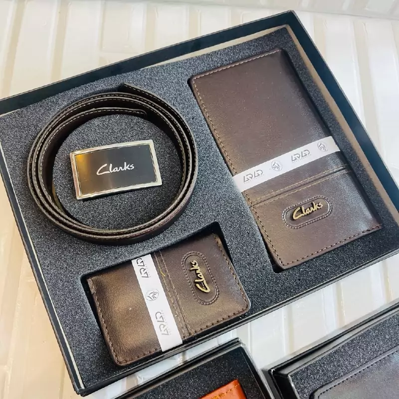 ست مردانه کادویی رنگ قهوه ای سوخته کد m 17953