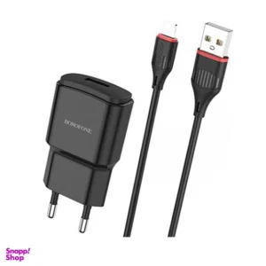 شارژر دیواری بروفون (Borofone) مدل BA48A به همراه کابل لایتنینگ کدm18740