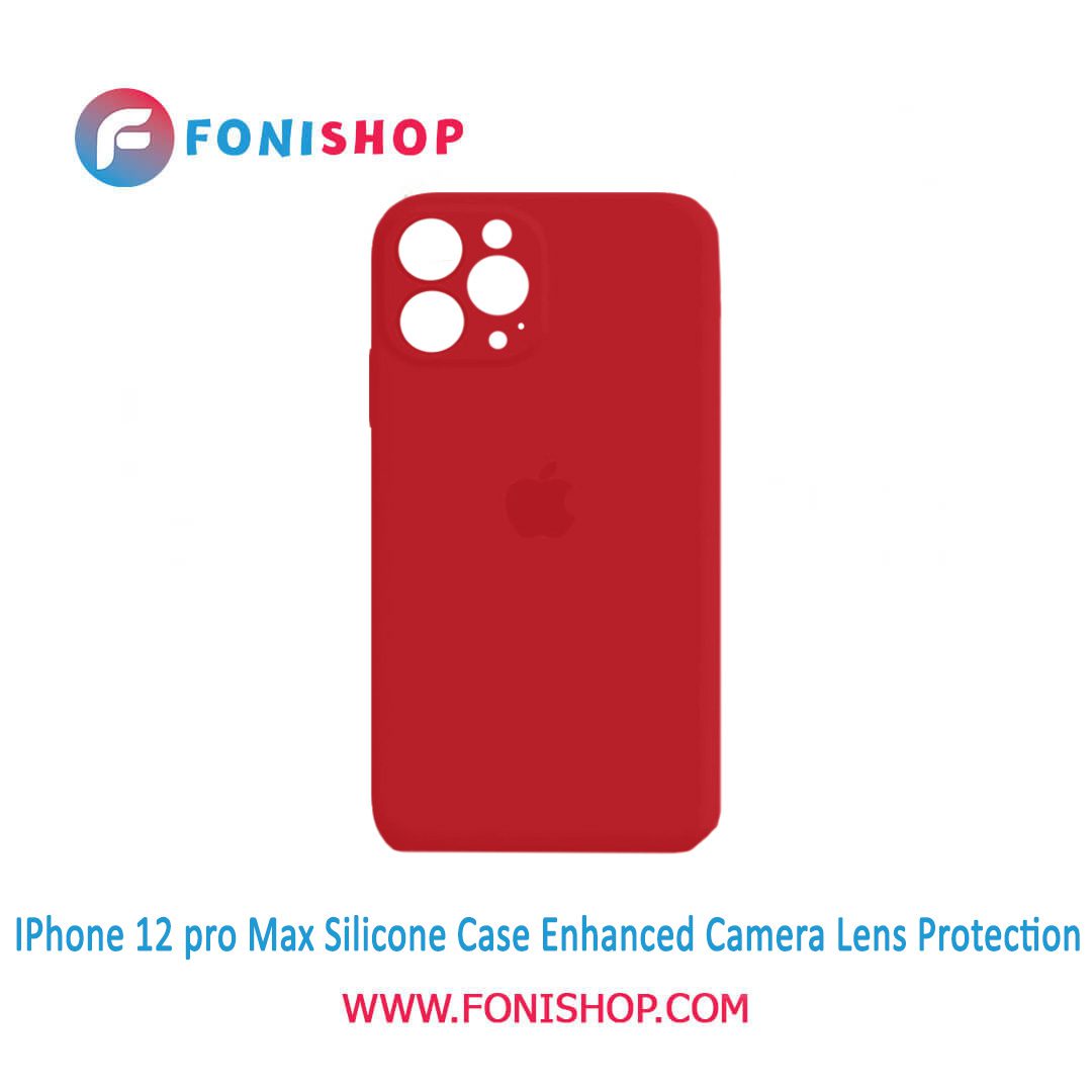 قاب سیلیکونی گوشی آیفون Apple iPhone 12 Pro Max محافظ لنز دار کدm18936