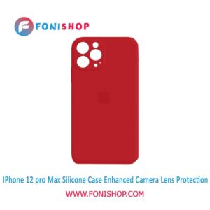قاب سیلیکونی گوشی آیفون Apple iPhone 12 Pro Max محافظ لنز دار کدm18936