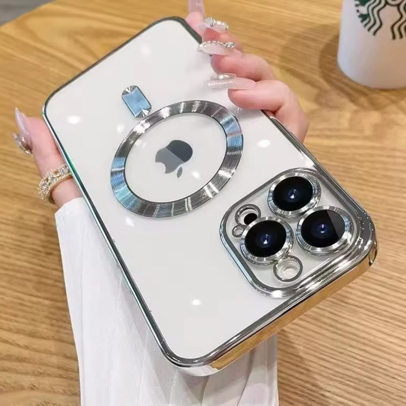 کاور مدل مگ سیف کد 01 مناسب برای گوشی موبایل اپل Iphone 13 PROMAX - تیتانیومی کدm19075