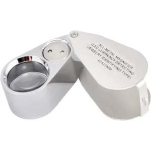 ذره بین تمام فلزی جواهر لنز LED UV جواهرات لوپ ذره بین کد m20362