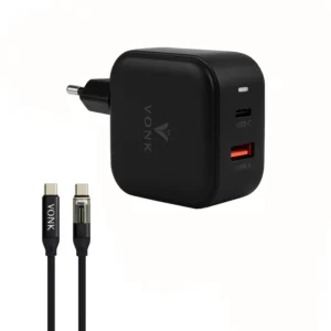 شارژر دیواری وونک مدل CA-45 توان ۴۵ وات با ۲ پورت USB کد m20086