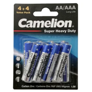 بسته 8 عددی باتری قلمی و نیم قلمی کملیون مدل Super Heavy Duty کد m19479