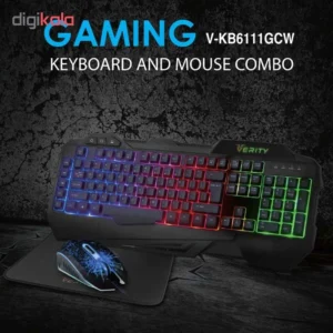 کیبورد و ماوس مخصوص بازی وریتی مدل V-KB6111GCW به همراه ماوس پد کد M21511