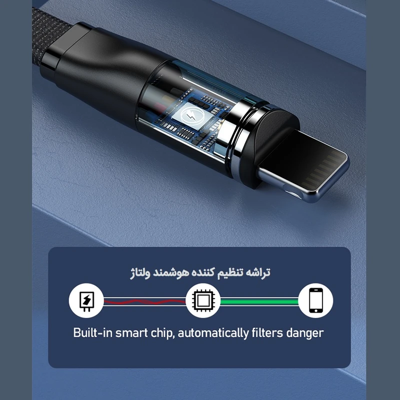 کابل تبدیل مغناطیسی USB به USB-C/microUSB/لایتنینگ ریمکس مدل Click&Charge طول 1 متر کدm20924
