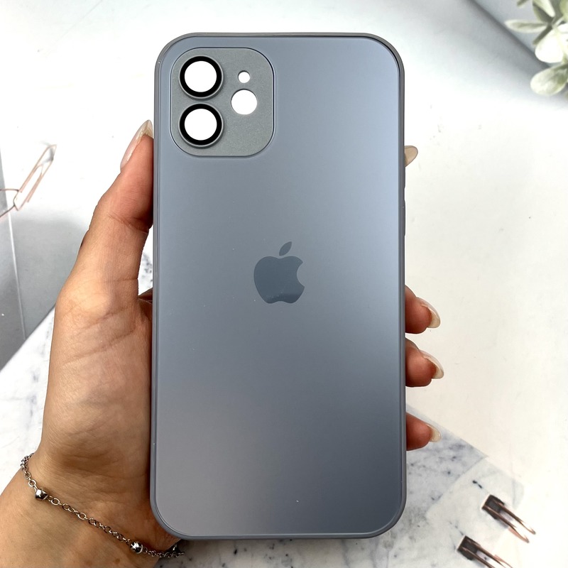 قاب گوشی iPhone 12mini آیفون PVD Cover AG-GLASS اورجینال رنگ دودی کدm20996