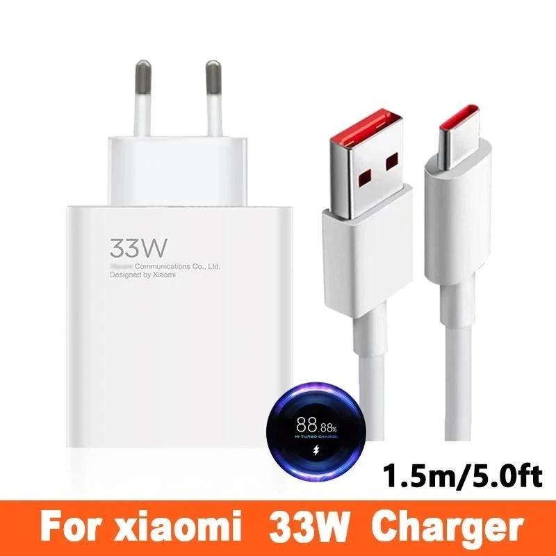 شارژر دیواری شیائومی مدل Poco X3 pro به همراه کابل تبدیل USB-C کدm22554